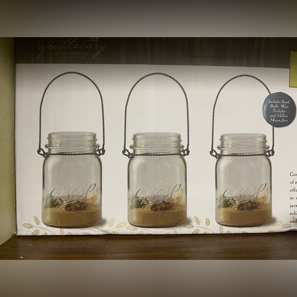 Hanging jar decor NIB